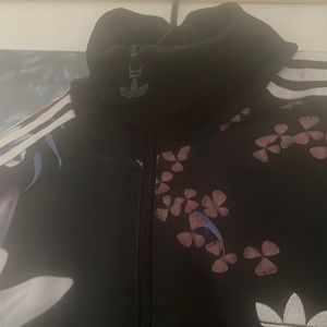 Beautiful ladies flowered adidas jacket